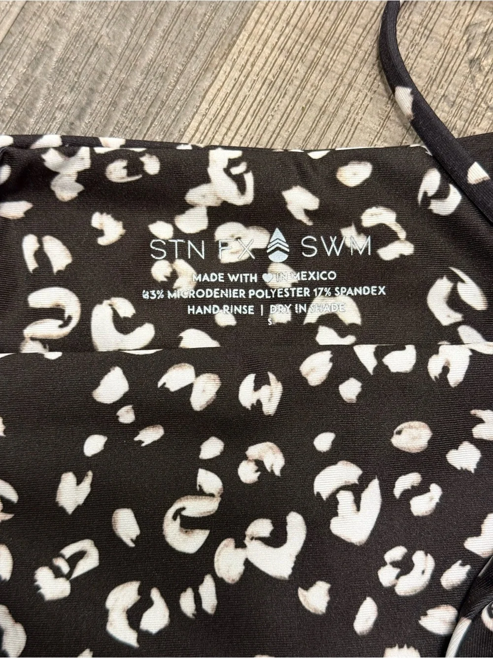Stone Fox Swim Black and White Leopard Print One-Piece Swimsuit